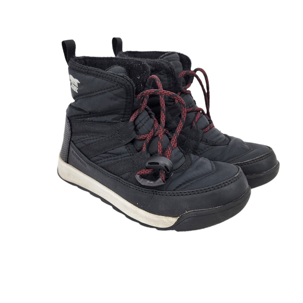 Sorel Whitney II Short Waterproof Weatherproof Insulated Black Boot Kids Size 12